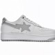 A Bathing Ape Low White Grey Silvery Women Men Shoes