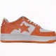 A Bathing Ape Low White Orange Women Men Shoes