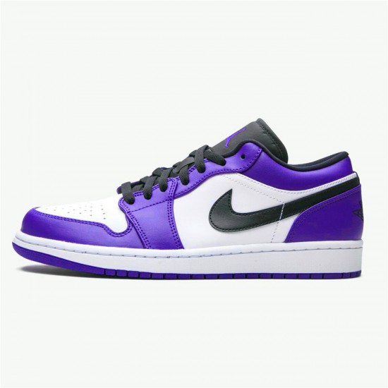 Air Jordan 1 Retro Low Court Purple 553558 500 Court PurpleBlack White AJ1