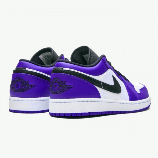 Air Jordan 1 Retro Low Court Purple 553558 500 Court PurpleBlack White AJ1