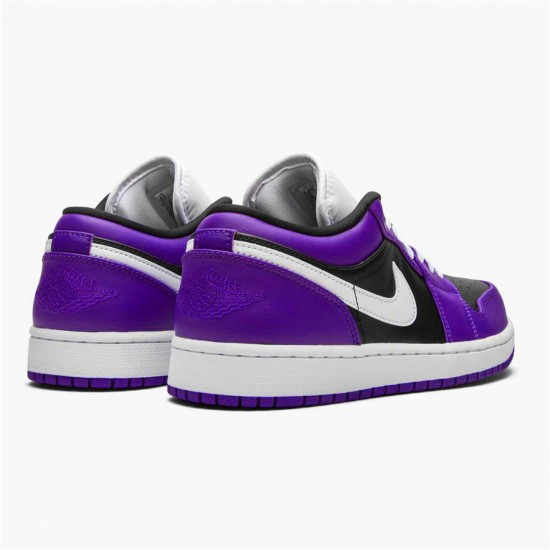 Air Jordan 1 Retro Low Court Purple 553558 501 Court PurpleWhite Black AJ1