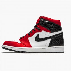 Air Jordan 1 High Retro WMNS Satin Snake Gym RedWhte Black CD0461 601 AJ1 Shoes