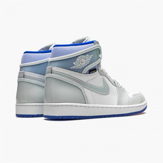 Air Jordan 1 High Zoom Racer Blue White White Racer Blue AJ1 CK6637 104 Shoes