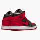 Air Jordan 1 Mid Banned 2020 554724 074 Black University Red Black Whi AJ1