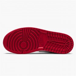 Air Jordan 1 Mid Bred Toe BlackGym Red White 554724 066 AJ1 Shoes