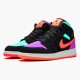 Air Jordan 1 Mid Candy BlackTotal Orange 554725 083 AJ1