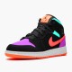 Air Jordan 1 Mid Candy BlackTotal Orange 554725 083 AJ1