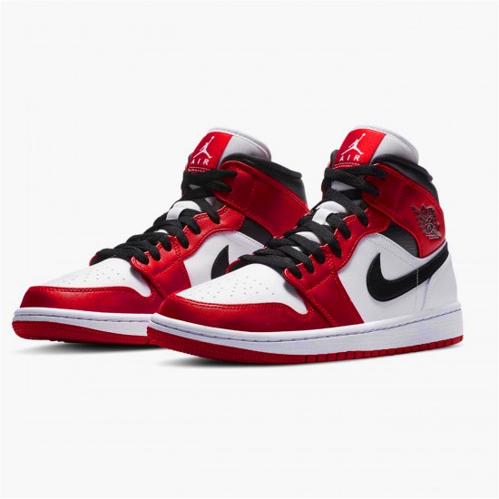 Air Jordan 1 Mid Chicago 2020 WhiteGym Red Black 554724 173 AJ1 Shoes