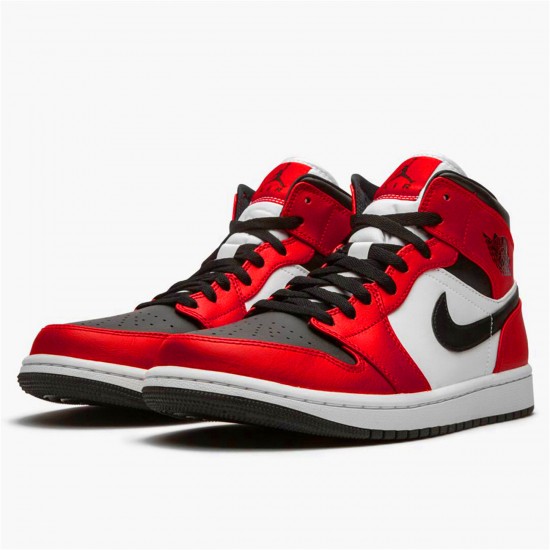 Air Jordan 1 Mid Chicago Black Toe BlackGym Red White 554724 069 AF1 Shoes