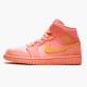 Air Jordan 1 Mid Coral Gold 852542 600 Coral StardustClub Gold AJ1 Black