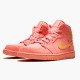 Air Jordan 1 Mid Coral Gold 852542 600 Coral StardustClub Gold AJ1 Black