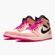 Air Jordan 1 Mid Crimson Tint Crimson TintHyper Pink Black 852542 801 AJ1 Shoes