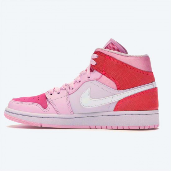 Air Jordan 1 Mid Digital Pink Digital PinkWhite Pink Foam Sail CW5379 600 AJ1