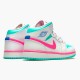 Air Jordan 1 Mid Digital Pink WhiteDigital Pink Aurora Gree 555112 102 AJ1