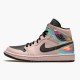 Air Jordan 1 Mid Dirty Powder Iridescent Barely RoseBlackMulti BQ6472 602 AJ1