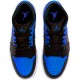 Air Jordan 1 Mid Hyper Royal Tumbled Leather 554724 077 AJ1 Mens Jordan Shoes