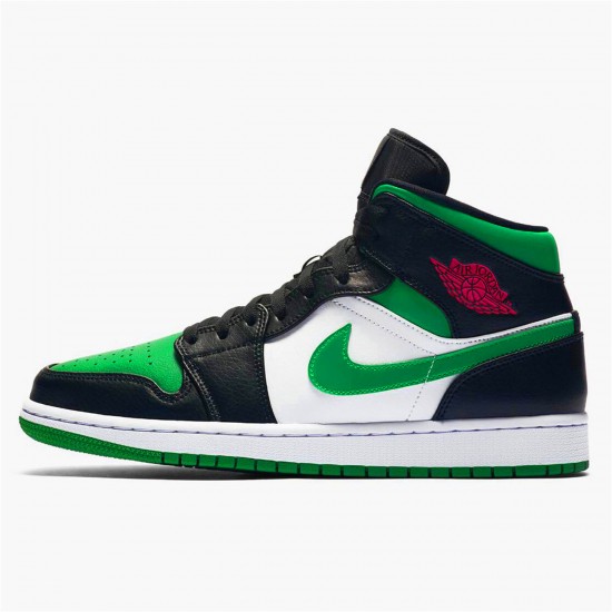 Air Jordan 1 Mid Pine Green BlackGym Red White Pine Green 554724 067 AJ1 Shoes