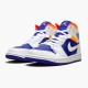 Air Jordan 1 Mid Royal Blue Laser Orange AJ1 Shoes 554724 131