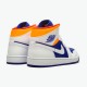Air Jordan 1 Mid Royal Blue Laser Orange AJ1 Shoes 554724 131