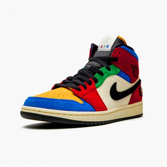 Air Jordan 1 Mid SE Fearless Blue the Great MulticolorMulticolor CU2805 100 AJ1