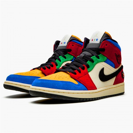 Air Jordan 1 Mid SE Fearless Blue the Great MulticolorMulticolor CU2805 100 AJ1