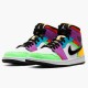 Air Jordan 1 Mid SE Multicolor WhiteBlackLightbulbTeam Ora CW1140 100 AJ1 Shoes