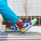 Air Jordan 1 Mid SE Multicolor WhiteBlackLightbulbTeam Ora CW1140 100 AJ1 Shoes