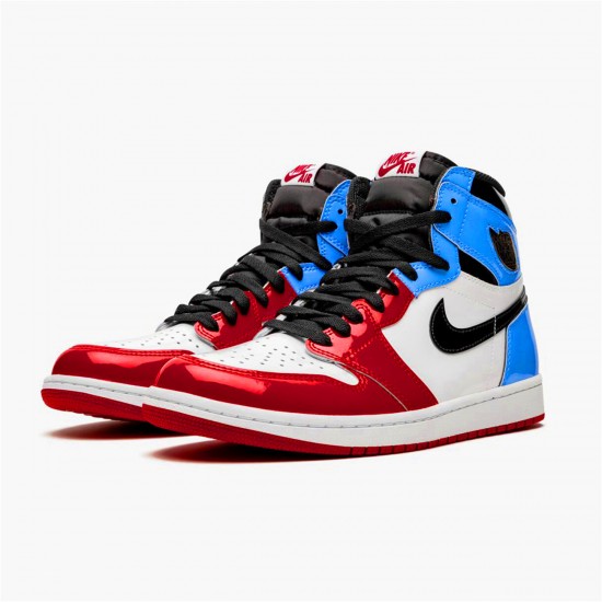 Air Jordan 1 Retro High Fearless WhiteUniversity Blue Varsity CK5666 100 AJ1 Shoes