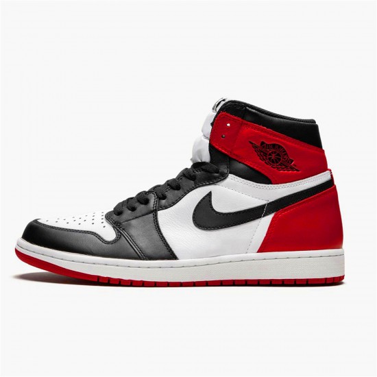 Air Jordan 1 Retro High OG Black Toe WhiteBlack Varsity Red 555088 125 Mens AJ1 Shoes