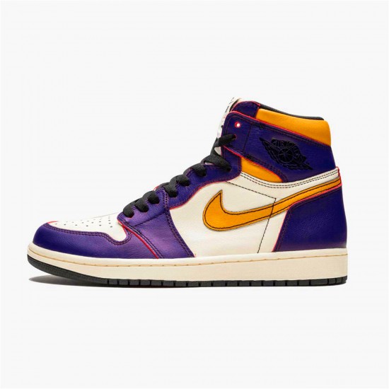 Air Jordan 1 Retro High OG Defiant SB LA to Chicago PurpleSail University Gold Bl CD6578 507 AJ1