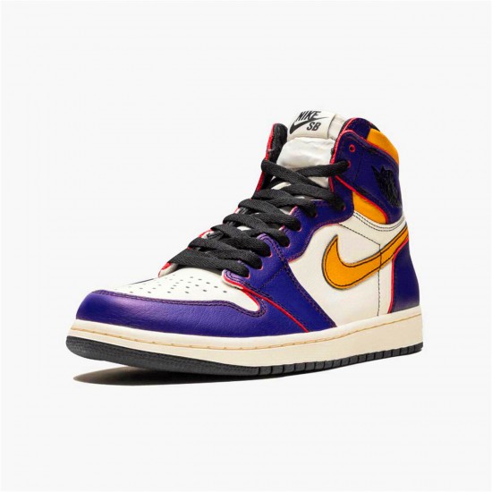 Air Jordan 1 Retro High OG Defiant SB LA to Chicago PurpleSail University Gold Bl CD6578 507 AJ1