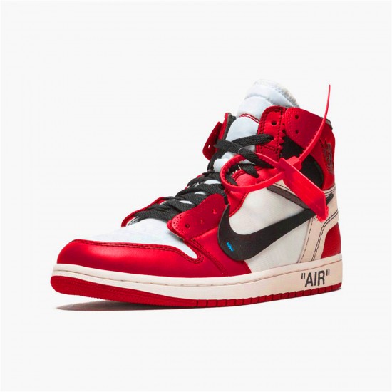 Air Jordan 1 Retro High Off White Chicago AJ1 Shoes AA3834 101 WhiteBlack Varsity Red