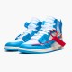 Air Jordan 1 Retro High Off White University Blue AJ1 Shoes AQ0818 148 WhiteDark Powder Blue Cone