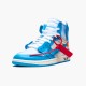 Air Jordan 1 Retro High Off White University Blue AJ1 Shoes AQ0818 148 WhiteDark Powder Blue Cone