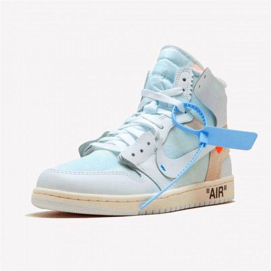 Air Jordan 1 Retro High Off White White Mens AJ1 Shoes AQ0818 100 White