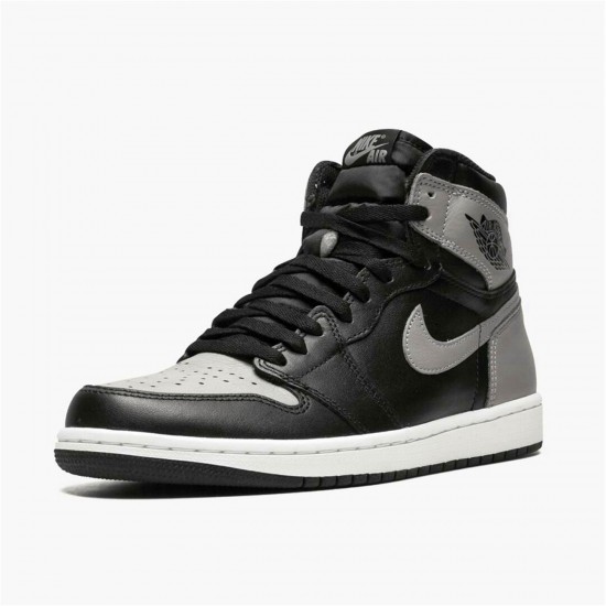 Air Jordan 1 Retro High Shadow BlackMedium Grey White 555088 013 Mens AJ1