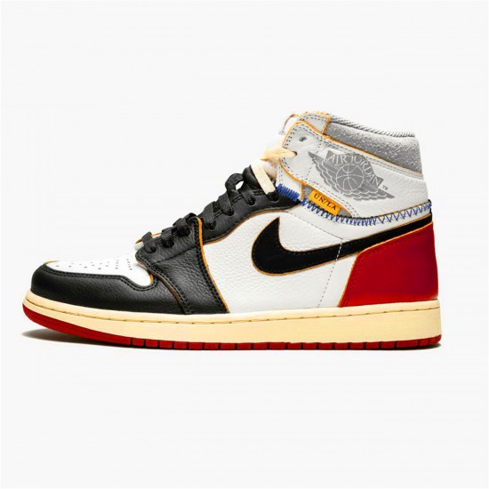 Air Jordan 1 Retro High Union Los Angeles Black Toe Mens BV1300 106 WhiteBlack Varsity Red AJ1 Black