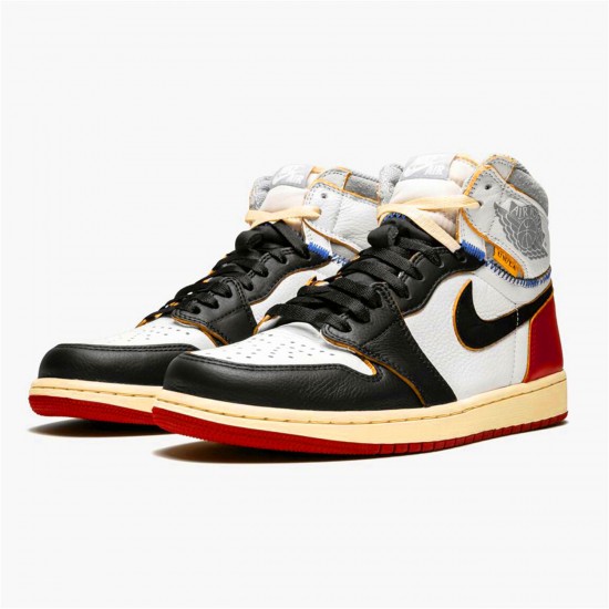 Air Jordan 1 Retro High Union Los Angeles Black Toe Mens BV1300 106 WhiteBlack Varsity Red AJ1 Black