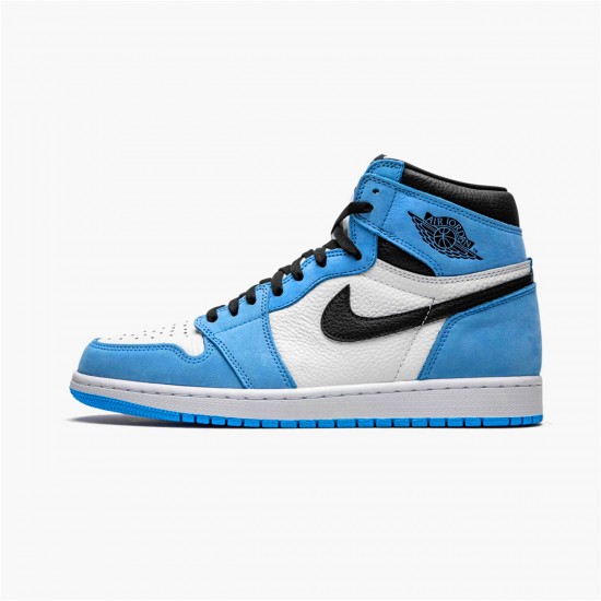 Air Jordan 1 Retro High White University Blue Black 555088 134 AJ1 Shoes