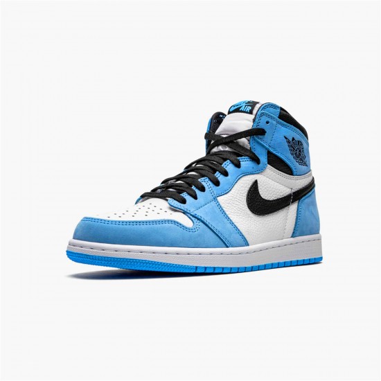 Air Jordan 1 Retro High White University Blue Black 555088 134 AJ1 Shoes