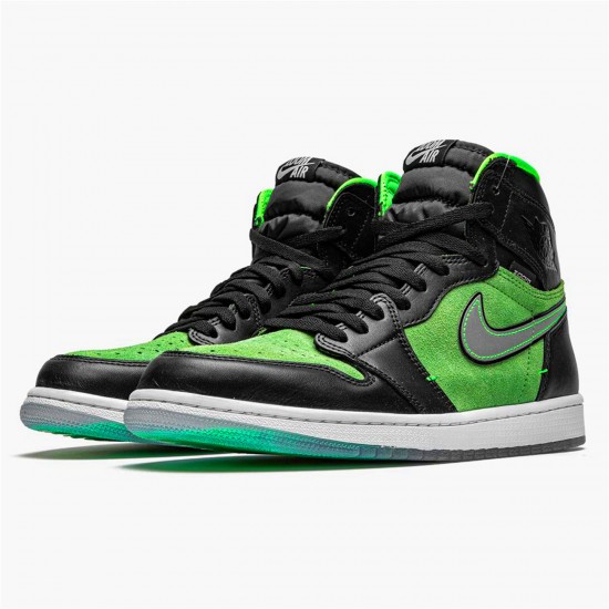 Air Jordan 1 Retro High Zoom Zen Green AJ1 Shoes CK6637 002 BlackBlack Tomatillo Rage Gre