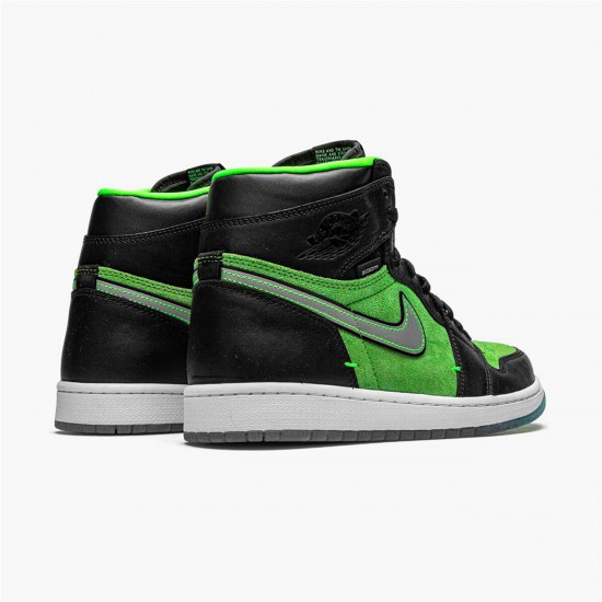 Air Jordan 1 Retro High Zoom Zen Green AJ1 Shoes CK6637 002 BlackBlack Tomatillo Rage Gre