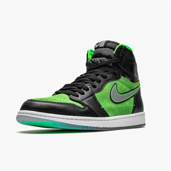 Air Jordan 1 Retro High Zoom Zen Green AJ1 Shoes CK6637 002 BlackBlack Tomatillo Rage Gre