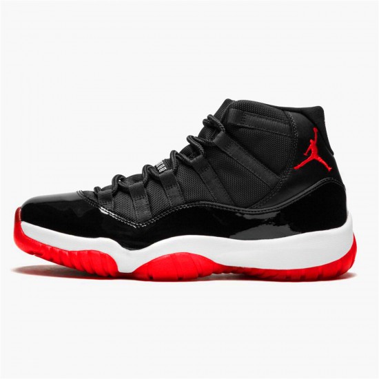 Air Jordan 11 Retro Bred Mens 378037 010 BlackVarsity Red White AJ11 Black