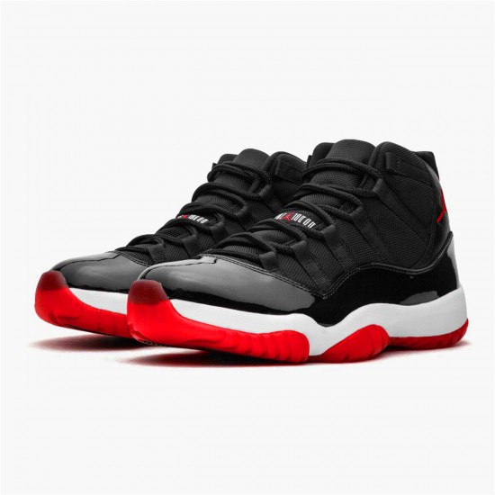 Air Jordan 11 Retro Bred Mens 378037 010 BlackVarsity Red White AJ11 Black