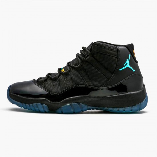 Air Jordan 11 Retro Gamma Blue Mens 378037 006 BlackGamma Blue Varsity Maize AJ11 Black