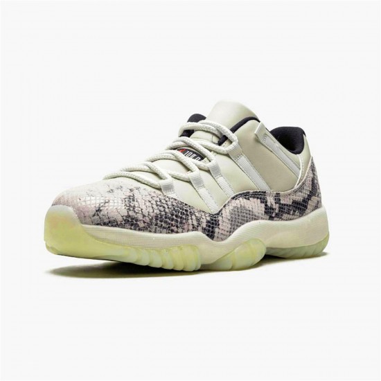 Air Jordan 11 Retro Low Snake Light Bone CD6846 002 Light BoneSmoke GreyWhite Bl AJ11 Black