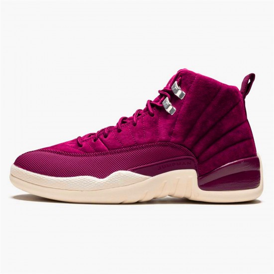 Air Jordan 12 Retro Bordeaux Mens AJ12 130690 617 BordeauxSail Metallic Silver