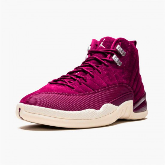 Air Jordan 12 Retro Bordeaux Mens AJ12 130690 617 BordeauxSail Metallic Silver