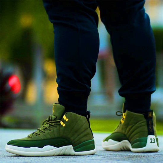 Air Jordan 12 Retro Chris Paul Class of 2003 Mens AJ12 130690 301 Olive CanvasSailBlack Metall